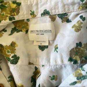 OBEY low end floral button down shirt